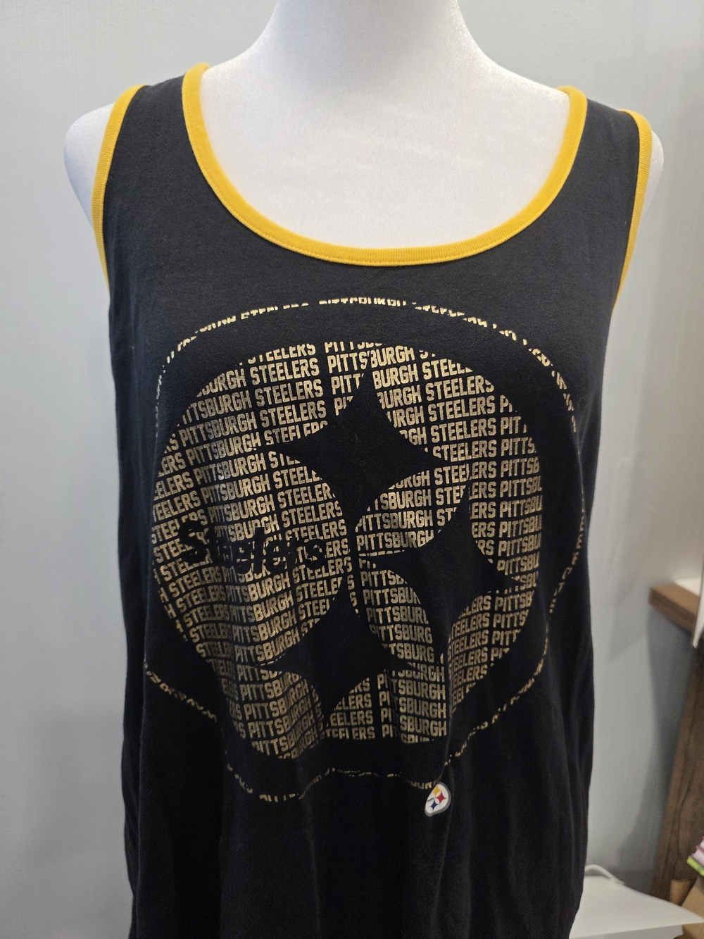 47 Brand Pittsburgh Steelers Women's Tank Top Size XL 100% Cotton